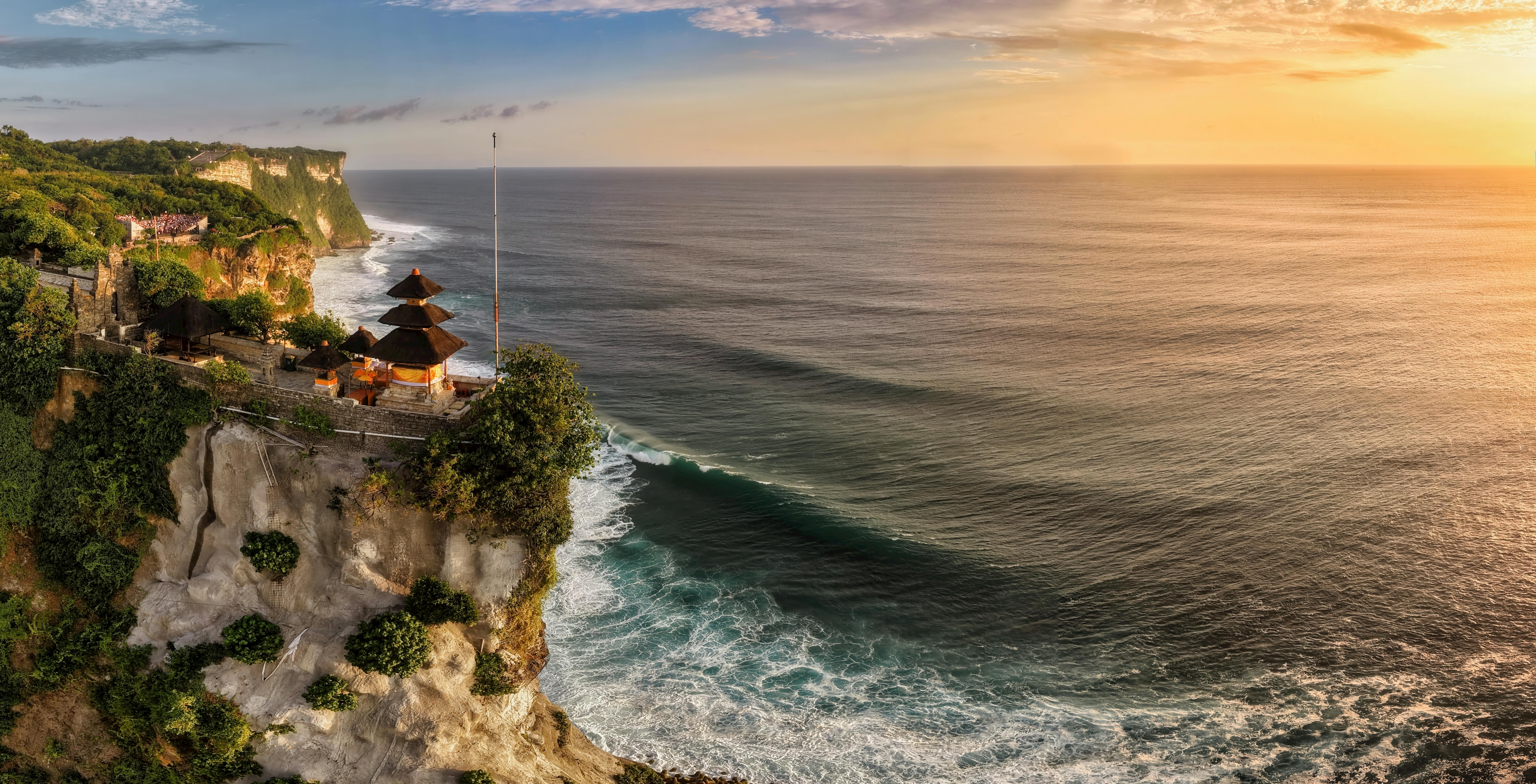 Bali Uluwatu temple at sunset